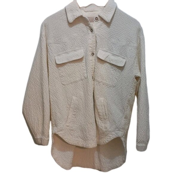 Anthropologie Corduroy Button Down Capsule Everyday Size Small Shacket Cream - Picture 3 of 9
